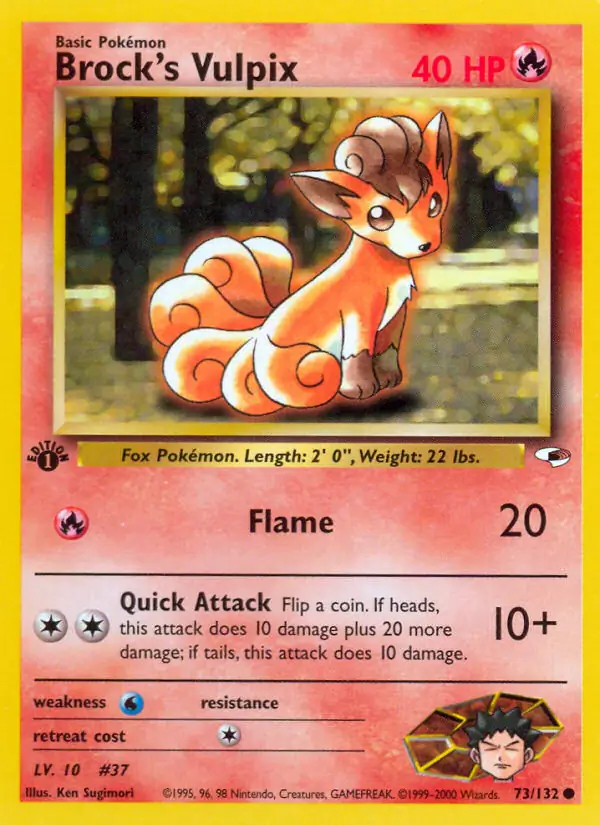Brock's Vulpix Gym Heroes 73/132 Common