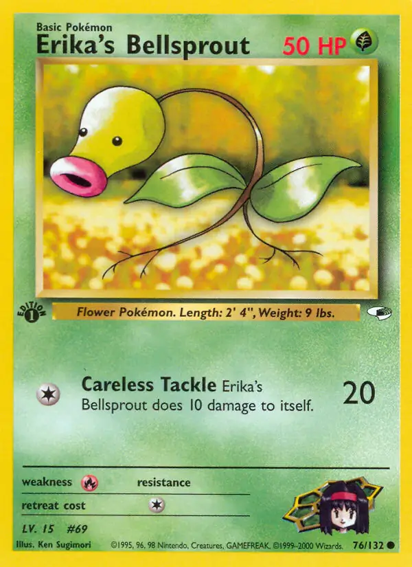 Erika's Bellsprout Gym Heroes 76/132 Common