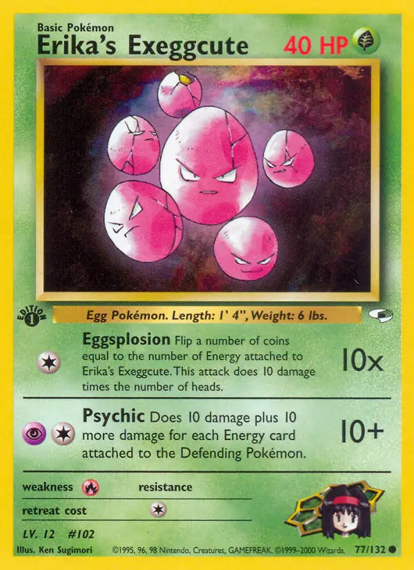 Erika's Exeggcute Gym Heroes 77/132 Common