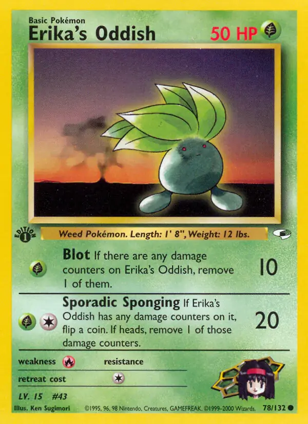 Erika's Oddish Gym Heroes 78/132 Common