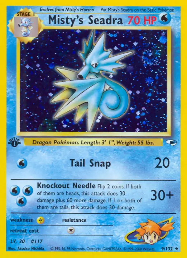 Misty's Seadra Gym Heroes 9/132 Rare Holo