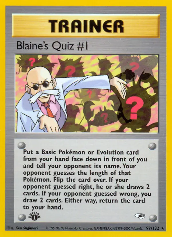 Blaine's Quiz #1 Gym Heroes 97/132 Rare