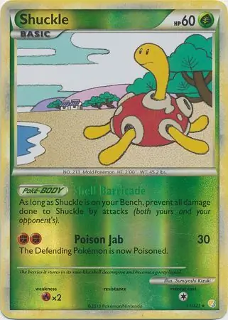 11/123 Shuckle HS Rare Holo Reverse Holo