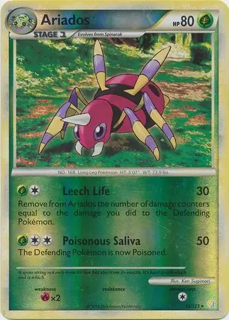 15/123 Ariados HS Rare Reverse Holo