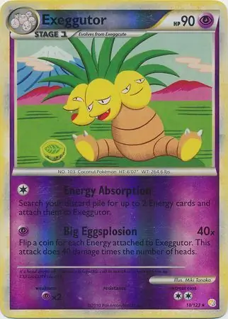 18/123 Exeggutor HS Rare Reverse Holo