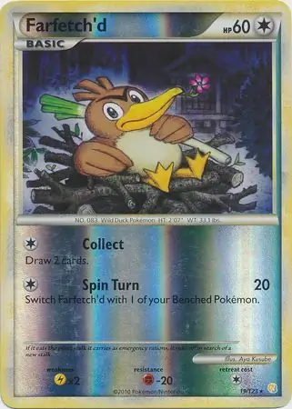 19/123 Farfetch'd HS Rare Reverse Holo