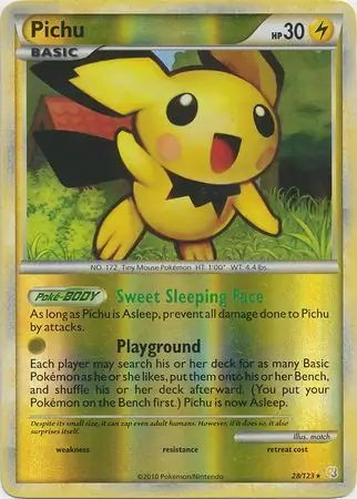 Pichu HeartGold & SoulSilver 28/123 Rare Reverse Holo