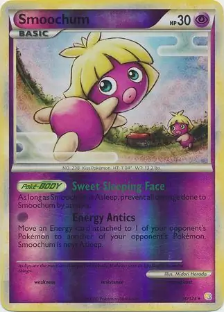 30/123 Smoochum HS Rare Reverse Holo