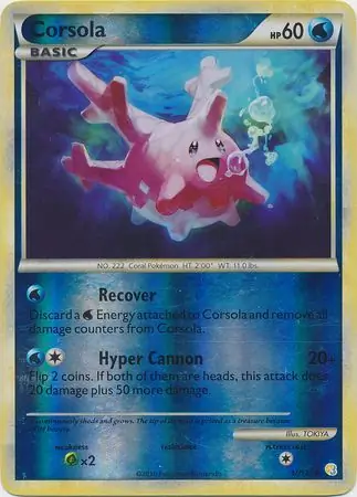 37/123 Corsola HS Uncommon Reverse Holo
