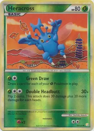 43/123 Heracross HS Uncommon Reverse Holo