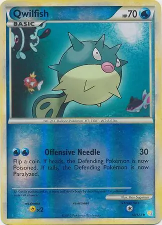 50/123 Qwilfish HS Uncommon Reverse Holo
