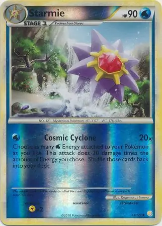 53/123 Starmie HS Uncommon Reverse Holo