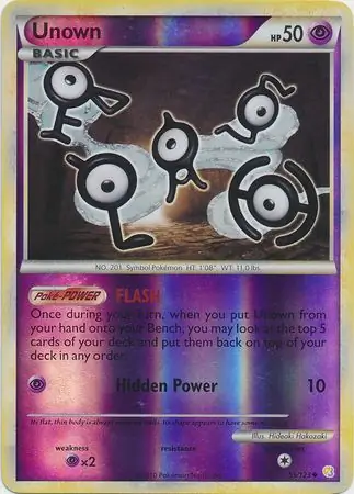 55/123 Unown HS Uncommon Reverse Holo