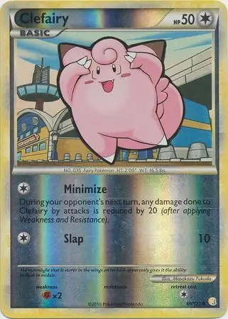 60/123 Clefairy HS Common Reverse Holo