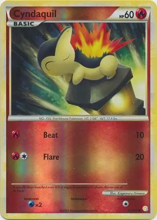 61/123 Cyndaquil HS Common Reverse Holo
