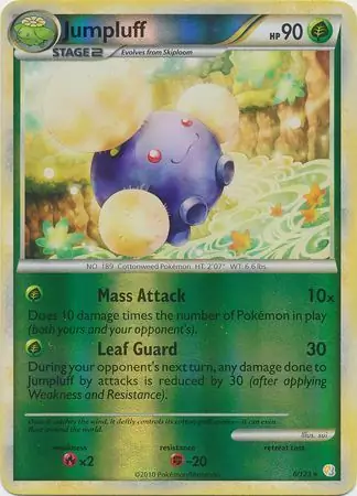 6/123 Jumpluff HS Rare Holo Reverse Holo