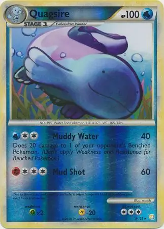 9/123 Quagsire HS Rare Holo Reverse Holo