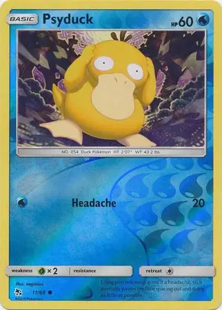 Psyduck Hidden Fates 11/68 Common Reverse Holo