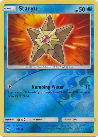 Staryu Hidden Fates 13/68 Common Reverse Holo