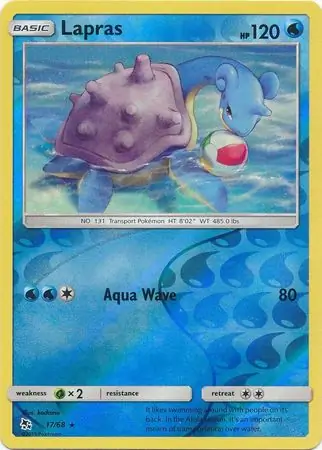 Lapras Hidden Fates 17/68 Rare Reverse Holo