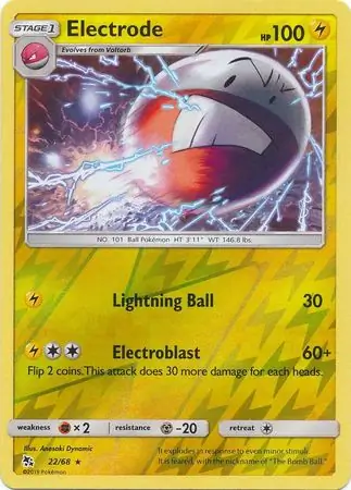 Electrode Hidden Fates 22/68 Rare Reverse Holo