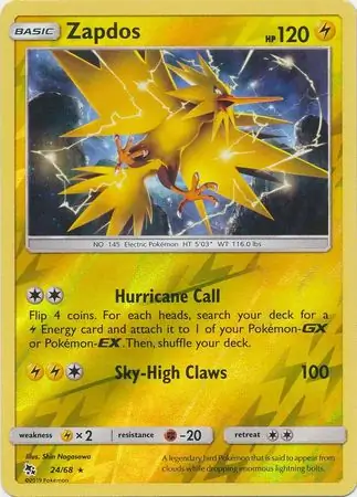 24/68 Zapdos HIF Rare Holo Reverse Holo