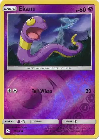 Ekans Hidden Fates 26/68 Common Reverse Holo