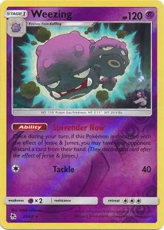 Weezing Hidden Fates 29/68 Rare Reverse Holo