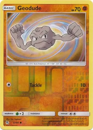 Geodude Hidden Fates 33/68 Common Reverse Holo