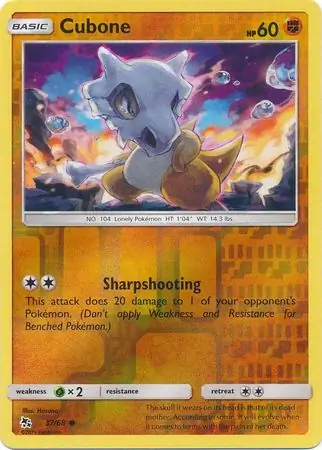 Cubone Hidden Fates 37/68 Common Reverse Holo