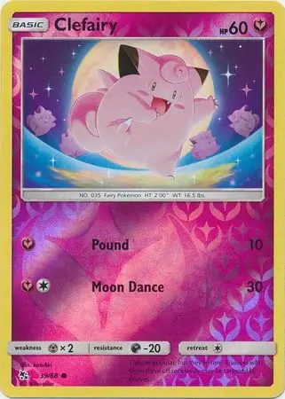 Clefairy Hidden Fates 39/68 Common Reverse Holo