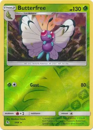 3/68 Butterfree HIF Rare Reverse Holo