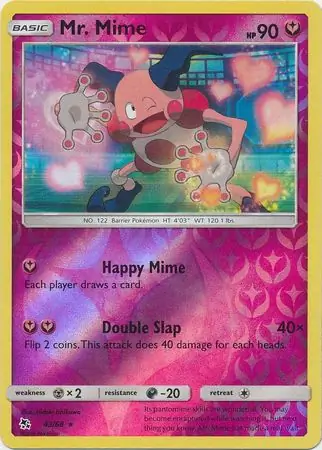 43/68 Mr. Mime HIF Rare Reverse Holo