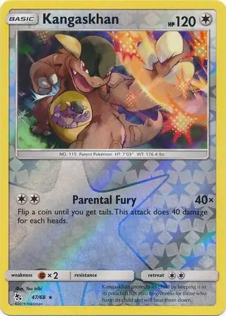 Kangaskhan Hidden Fates 47/68 Rare Reverse Holo