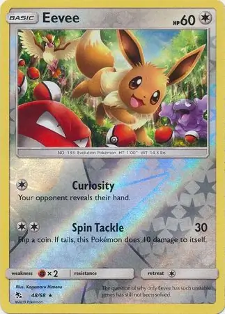 Eevee Hidden Fates 48/68 Rare Holo Reverse Holo