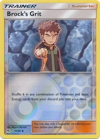 Brock's Grit Hidden Fates 53/68 Uncommon Reverse Holo
