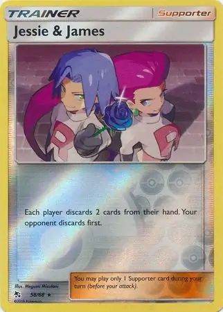 Jessie & James Hidden Fates 58/68 Rare Holo Reverse Holo