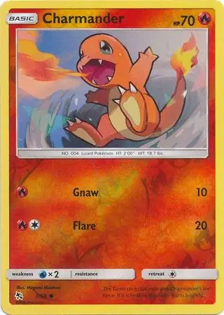 Charmander Hidden Fates 7/68 Common Reverse Holo