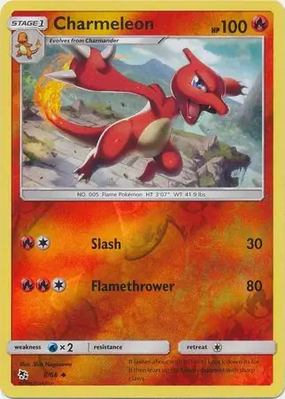 Charmeleon Hidden Fates 8/68 Uncommon Reverse Holo