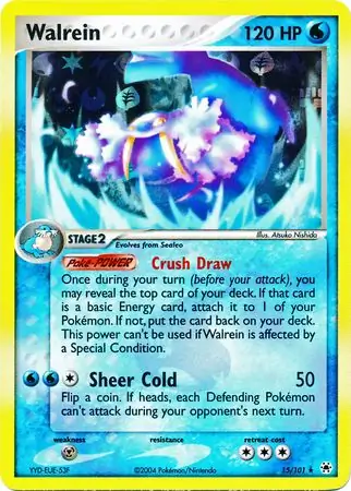 15/101 Walrein HL Rare Holo Reverse Holo