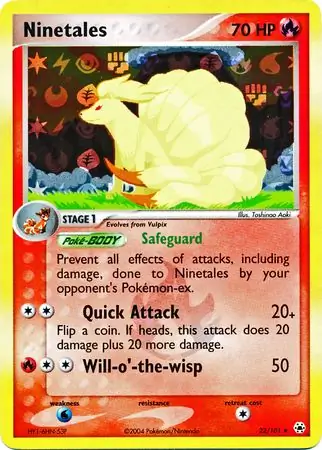 Ninetales Hidden Legends 22/101 Rare Reverse Holo