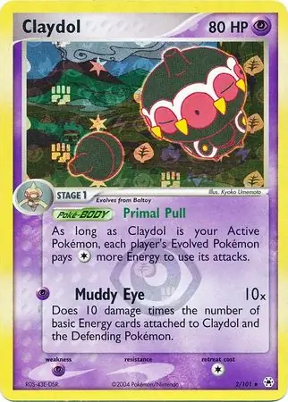 2/101 Claydol HL Rare Holo Reverse Holo