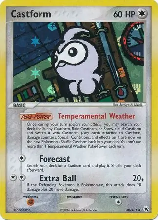 30/101 Castform HL Uncommon Reverse Holo