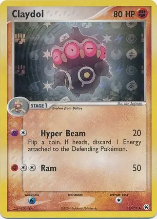 31/101 Claydol HL Uncommon Reverse Holo