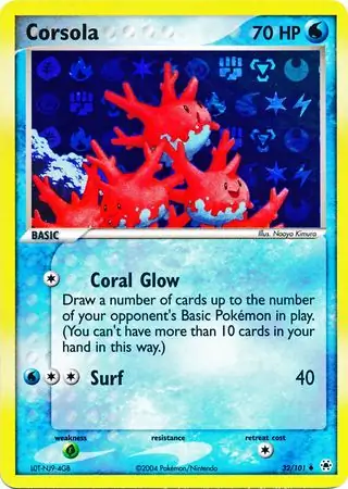 32/101 Corsola HL Uncommon Reverse Holo