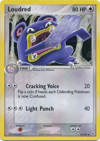 39/101 Loudred HL Uncommon Reverse Holo
