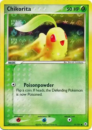 55/101 Chikorita HL Common Reverse Holo