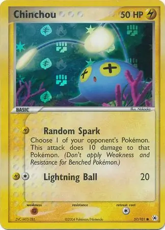 57/101 Chinchou HL Common Reverse Holo