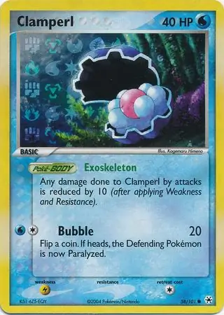 58/101 Clamperl HL Common Reverse Holo