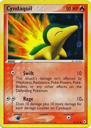 59/101 Cyndaquil HL Common Reverse Holo